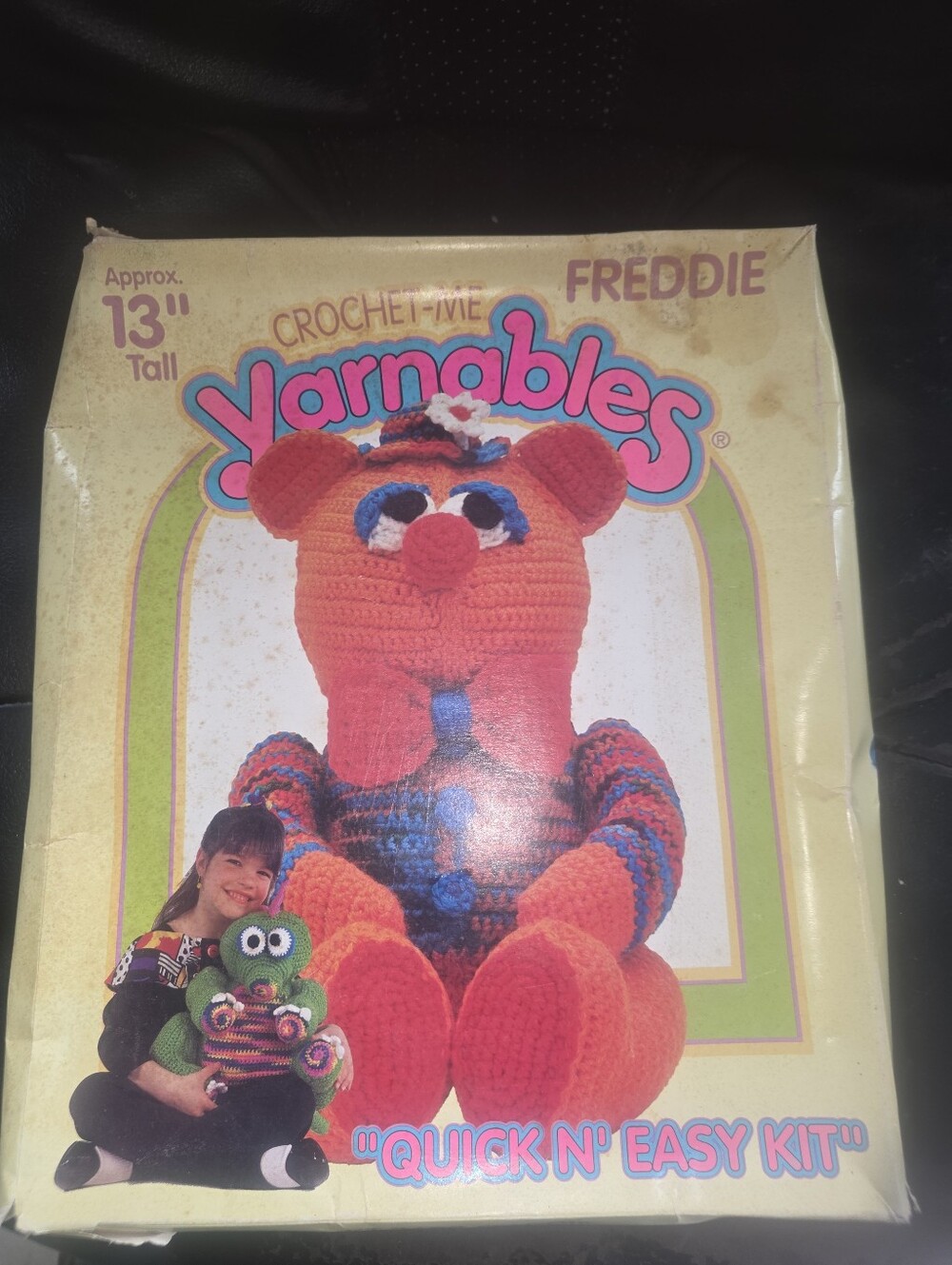 Vintage CROCHET-ME Yarnables "Freddie" Quick N Easy Kit 13" Stuffed Animal